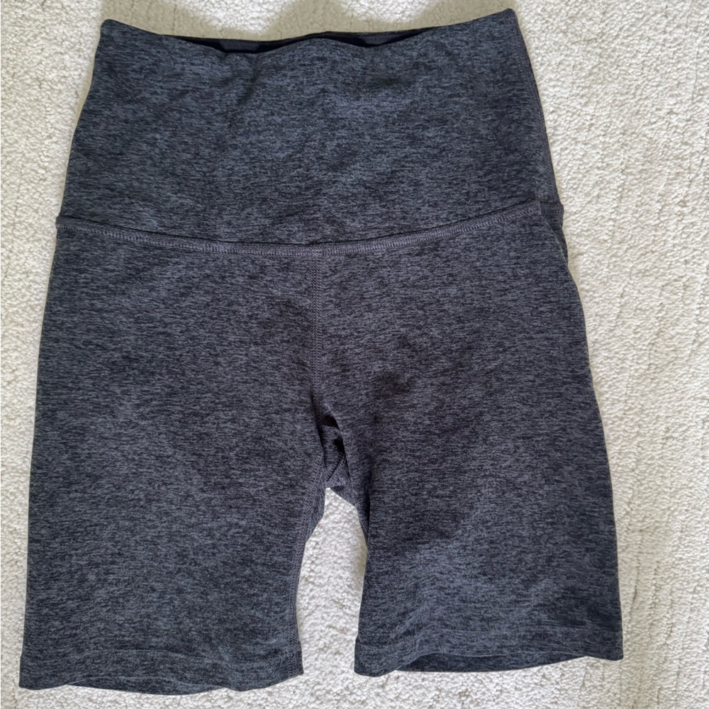 Beyond Yoga spacedye Charcoal Gray Bike Shorts